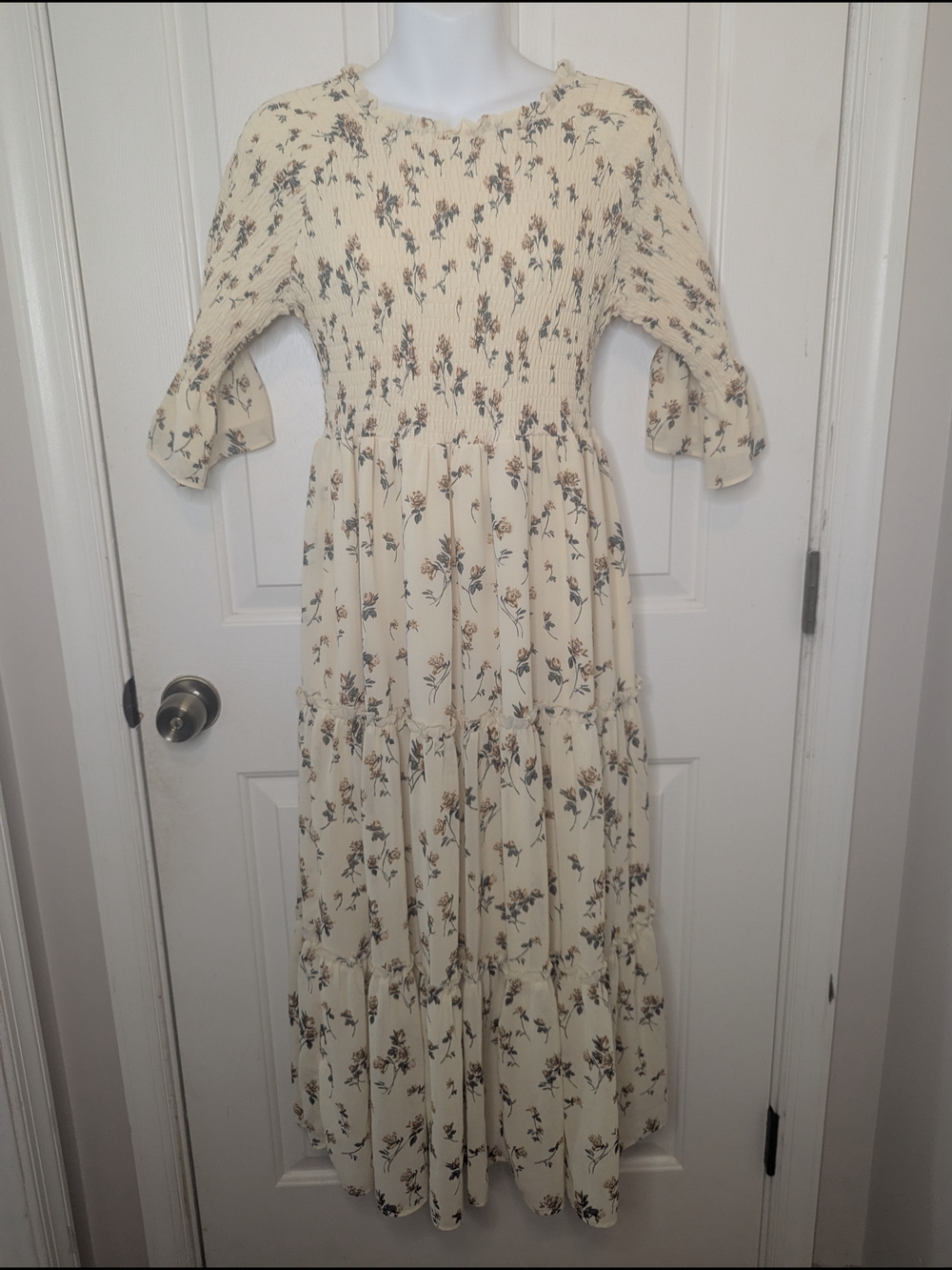 JessaKae Collection Wandering Willoughby Dress Smocked Floral Cottagecore Size M